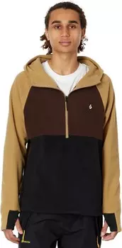 Толстовка Volcom Snow Polar Fleece Hooded 1/2 Zip, цвет Dark Khaki