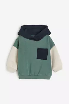 Толстовка в цвете block H&M, зеленый