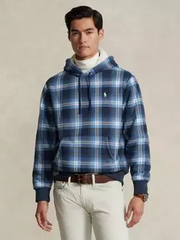 Толстовка в клетку с длинными рукавами-поло Ralph Lauren, синий/мульти