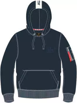 Толстовка в красную полоску Alpha Industries, темно-синий