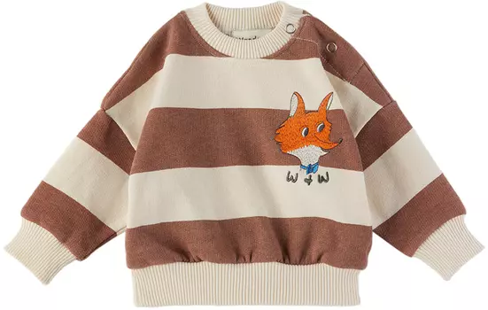 Толстовка в полоску Baby Brown & Off-White в глиняную полоску Wander & Wonder
