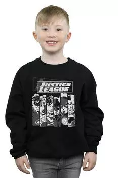 Толстовка в полоску с полосками «Лига справедливости» DC Comics, черный