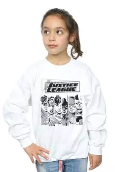 Толстовка в полоску с полосками «Лига справедливости» DC Comics, белый