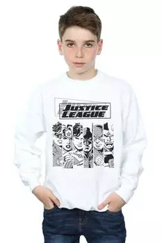 Толстовка в полоску с полосками «Лига справедливости» DC Comics, белый