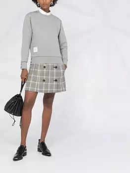 Толстовка в полоску с RWB Thom Browne, серый