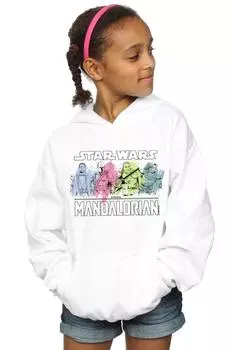 Толстовка в позе мандалорского персонажа Star Wars, белый