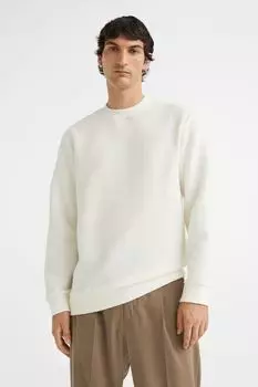Толстовка в рубчик классического кроя H&M, белый