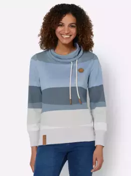 Толстовка в стиле casual Casual Looks, цвет Rauchblau-Taubenblau-Geringelt