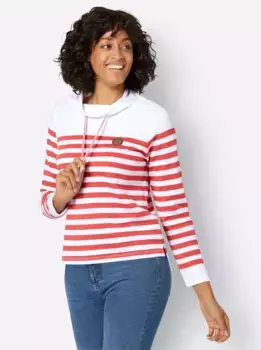 Толстовка в стиле casual Casual Looks, цвет Wei-Grapefruit-Geringelt