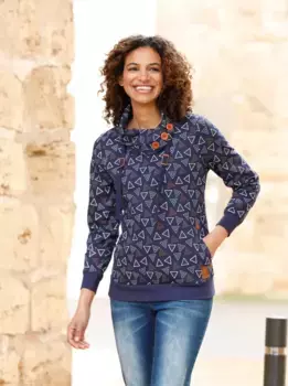 Толстовка в стиле casual Casual Looks, цвет морской волны