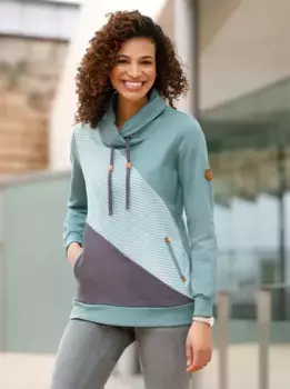 Толстовка в стиле casual Casual Looks, цвет Jade-Bedruckt