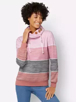 Толстовка в стиле casual Casual Looks, цвет Rosenholz-Hellros-Bedruckt