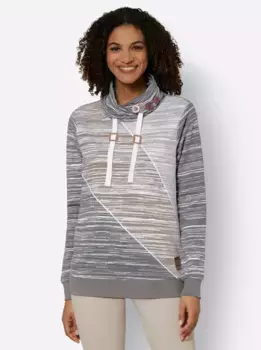 Толстовка в стиле casual Casual Looks, цвет Grau-Ecru-Bedruckt