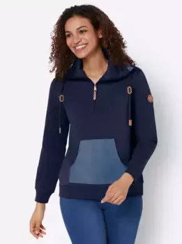 Толстовка в стиле casual Casual Looks, цвет морской волны