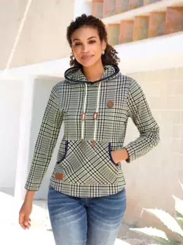 Толстовка в стиле casual Casual Looks, цвет Schilf-Ecru-Bedruckt