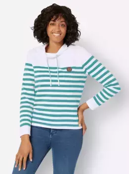 Толстовка в стиле casual Casual Looks, цвет Wei-Ozean-Geringelt