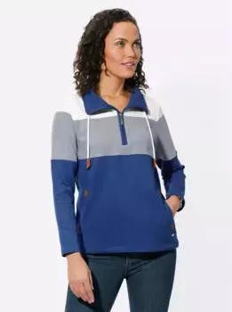 Толстовка в стиле casual Casual Looks, цвет Royalblau-Ecru