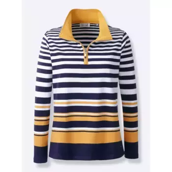 Толстовка в стиле casual Casual Looks, цвет Marine-Ocker-Gestreift