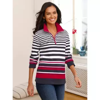 Толстовка в стиле casual Casual Looks, цвет Marine-Rot-Gestreift