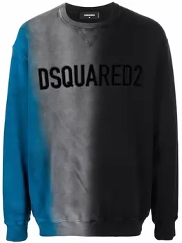 Толстовка в стиле колор-блок Dsquared2, синий