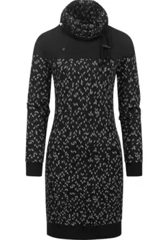 Толстовка в стиле Ragwear "Chloe Dress", стильное платье с длинными рукавами и этническим узором, цвет Dark