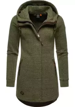 Толстовка в стиле Ragwear "Letty Intl.", спортивная куртка с капюшоном и элементами из искусственной кожи, зеленый