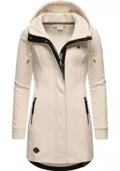 Толстовка в стиле Ragwear "Letty Intl.", спортивная куртка с капюшоном и элементами из искусственной кожи, бежевый