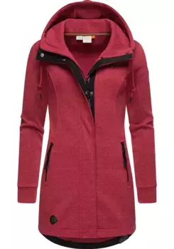 Толстовка в стиле Ragwear "Letty Intl.", спортивная куртка с капюшоном и элементами из искусственной кожи, розовый