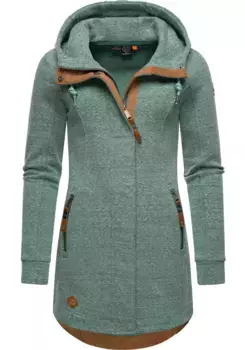 Толстовка в стиле Ragwear "Letty Intl.", спортивная куртка с капюшоном и элементами из искусственной кожи, голубой