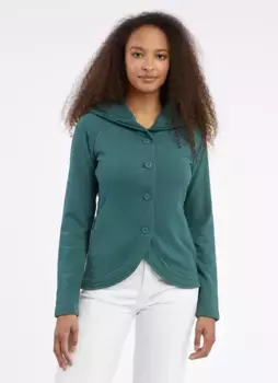 Толстовка в стиле рэгвир "AVAN", с капюшоном и красиво закругленным краем Ragwear, зеленый