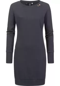 Толстовка в стиле рэгвир "Menita Organic", стильное зимнее платье с длинными рукавами Ragwear, цвет морской волны