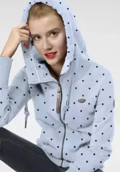 Толстовка в стиле рэгвир "NESKA DOTS O ZIP" с принтом в горошек по всей поверхности Ragwear, голубой
