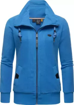 Толстовка в стиле рэгвир "Rylie Fleece Zip Solid", свитер из мягкого флиса на молнии со шнурками Ragwear, синий