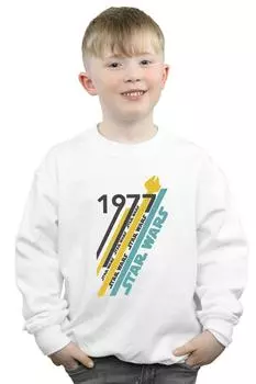 Толстовка в стиле ретро 77 полосок Star Wars, белый