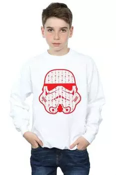 Толстовка в виде рождественского шлема штурмовика Star Wars, белый