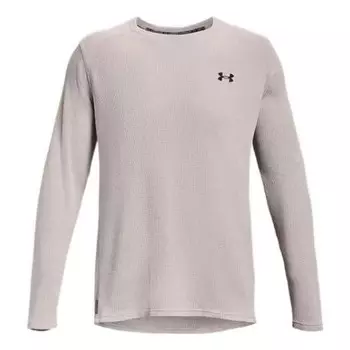 Толстовка waffle max crew 'light grey' Under Armour, серый