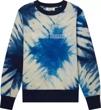 Толстовка Wales Bonner Tie Dye Fleece Original Sweatshirt 'Blue Multicolor', синий