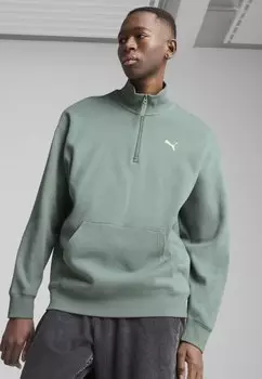 Толстовка WARDROBE RELAXED MIT HALBLANGEM REISSVERSCHLUSS Puma, зеленый