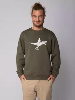 Толстовка wat? Apparel Astronaut on T Rex, хаки