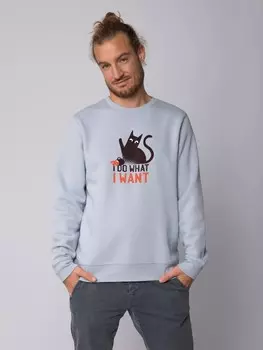 Толстовка wat? Apparel Cat, цвет serene blue