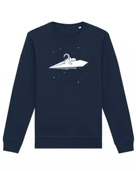 Толстовка wat? Apparel Fly me to the moon, темно-синий