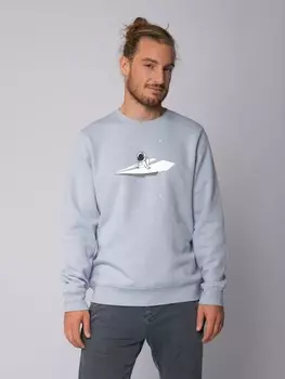 Толстовка wat? Apparel Fly me to the moon, цвет serene blue