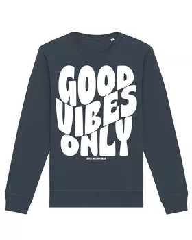Толстовка wat? Apparel Good vibes only, цвет India Ink Grey