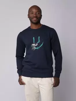 Толстовка wat? Apparel Graffiti Astronaut, темно-синий