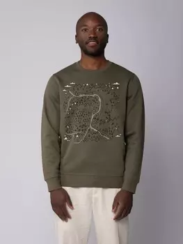 Толстовка wat? Apparel Landschaft, хаки