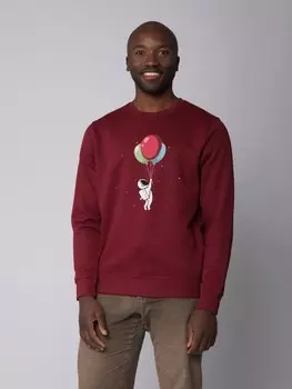 Толстовка wat? Apparel Little Balloon Astronaut, цвет weinrot