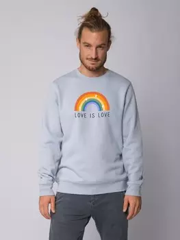Толстовка wat? Apparel Love is Love, цвет serene blue