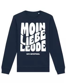 Толстовка wat? Apparel Moin liebe Leude, темно-синий