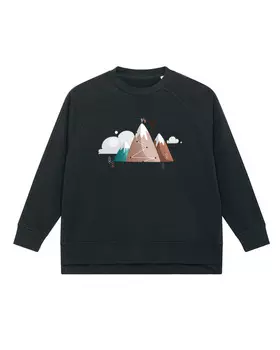 Толстовка wat? Apparel Mountain Path & Clouds, черный