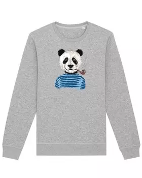 Толстовка wat? Apparel Panda, цвет Grau meliert